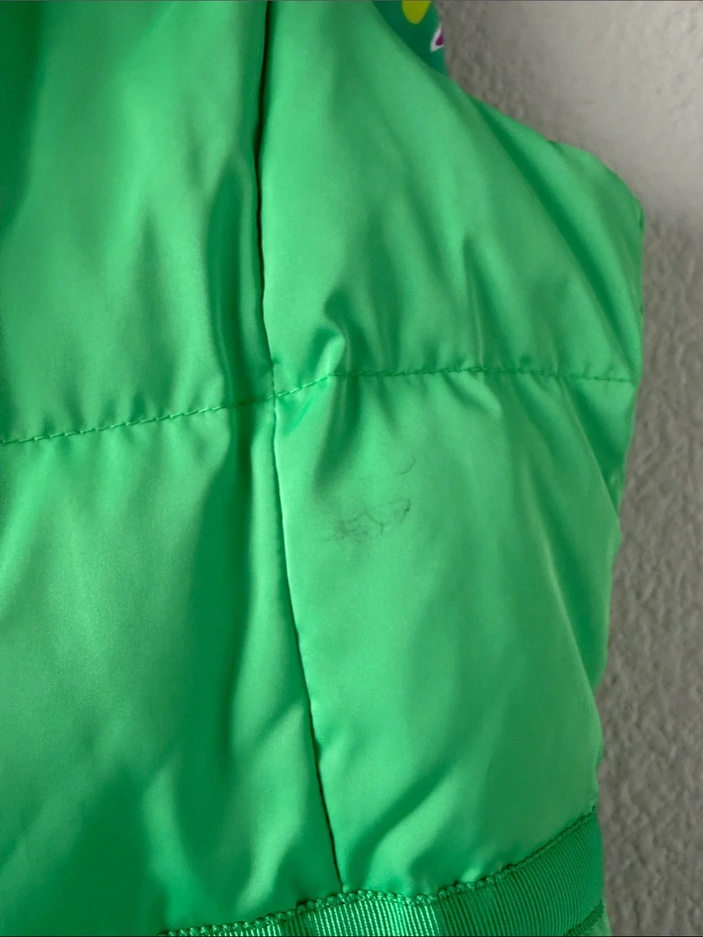 Lilly Pulitzer Kate green floral puffer vest large - Picture 7 of 14